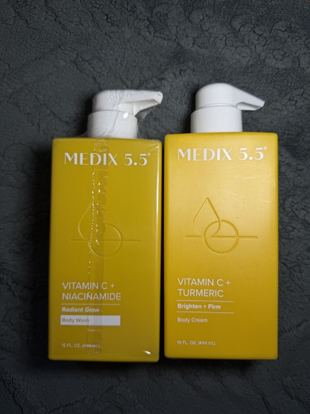NEW Medix 5.5 Vitamin C Body Wash + Body Cream Set 15oz Each